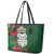 Maori Wheku Meri Kirihimete Personalised Leather Tote Bag All Green Indigenous Maori Motif - Polynesian Pride