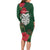 Maori Wheku Meri Kirihimete Personalised Long Sleeve Bodycon Dress All Green Indigenous Maori Motif - Polynesian Pride