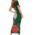 Maori Wheku Meri Kirihimete Personalised Short Sleeve Bodycon Dress All Green Indigenous Maori Motif - Polynesian Pride