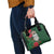 Maori Wheku Meri Kirihimete Personalised Shoulder Handbag All Green Indigenous Maori Motif - Polynesian Pride