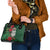 Maori Wheku Meri Kirihimete Personalised Shoulder Handbag All Green Indigenous Maori Motif - Polynesian Pride