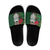 Maori Wheku Meri Kirihimete Personalised Slide Sandals All Green Indigenous Maori Motif - Polynesian Pride