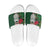Maori Wheku Meri Kirihimete Personalised Slide Sandals All Green Indigenous Maori Motif - Polynesian Pride