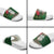 Maori Wheku Meri Kirihimete Personalised Slide Sandals All Green Indigenous Maori Motif - Polynesian Pride