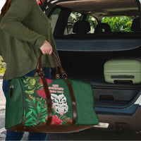 Maori Wheku Meri Kirihimete Personalised Travel Bag All Green Indigenous Maori Motif - Polynesian Pride