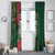 Maori Wheku Meri Kirihimete Personalised Window Curtain All Green Indigenous Maori Motif - Polynesian Pride