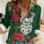 Maori Wheku Meri Kirihimete Personalised Women Casual Shirt All Green Indigenous Maori Motif - Polynesian Pride