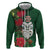 Maori Wheku Meri Kirihimete Personalised Zip Hoodie All Green Indigenous Maori Motif - Polynesian Pride