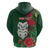 Maori Wheku Meri Kirihimete Personalised Zip Hoodie All Green Indigenous Maori Motif - Polynesian Pride
