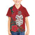 Maori Wheku Meri Kirihimete Personalised Family Matching Long Sleeve Bodycon Dress and Hawaiian Shirt All Red Indigenous Maori Motif - Polynesian Pride