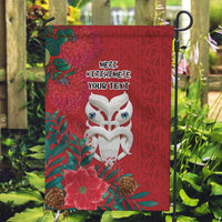 Maori Wheku Meri Kirihimete Personalised Garden Flag All Red Indigenous Maori Motif - Polynesian Pride