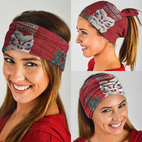 Maori Wheku Meri Kirihimete Personalised Neck Gaiter All Red Indigenous Maori Motif - Polynesian Pride