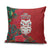 Maori Wheku Meri Kirihimete Personalised Pillow Cover All Red Indigenous Maori Motif - Polynesian Pride