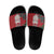 Maori Wheku Meri Kirihimete Personalised Slide Sandals All Red Indigenous Maori Motif - Polynesian Pride