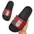 Maori Wheku Meri Kirihimete Personalised Slide Sandals All Red Indigenous Maori Motif - Polynesian Pride
