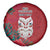 Maori Wheku Meri Kirihimete Personalised Spare Tire Cover All Red Indigenous Maori Motif - Polynesian Pride