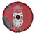 Maori Wheku Meri Kirihimete Personalised Spare Tire Cover All Red Indigenous Maori Motif - Polynesian Pride