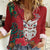 Maori Wheku Meri Kirihimete Personalised Women Casual Shirt All Red Indigenous Maori Motif - Polynesian Pride