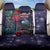 Tui Meri Kirihimete Personalised Back Car Seat Cover Pohutukawa Flowers Blue Motif - Polynesian Pride