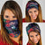 Tui Meri Kirihimete Personalised Neck Gaiter Pohutukawa Flowers Blue Motif - Polynesian Pride