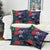 Tui Meri Kirihimete Personalised Pillow Cover Pohutukawa Flowers Blue Motif - Polynesian Pride