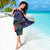 Tui Meri Kirihimete Personalised Sarong Pohutukawa Flowers Blue Motif - Polynesian Pride