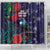 Tui Meri Kirihimete Personalised Shower Curtain Pohutukawa Flowers Blue Motif - Polynesian Pride