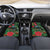Tui Meri Kirihimete Personalised Car Mats Pohutukawa Flowers Green Motif - Polynesian Pride