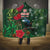 Tui Meri Kirihimete Personalised Hooded Blanket Pohutukawa Flowers Green Motif - Polynesian Pride