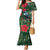 Tui Meri Kirihimete Personalised Mermaid Dress Pohutukawa Flowers Green Motif - Polynesian Pride