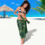 Tui Meri Kirihimete Personalised Sarong Pohutukawa Flowers Green Motif - Polynesian Pride