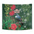 Tui Meri Kirihimete Personalised Tapestry Pohutukawa Flowers Green Motif - Polynesian Pride