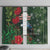 Tui Meri Kirihimete Personalised Window Curtain Pohutukawa Flowers Green Motif - Polynesian Pride