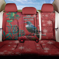 Tui Meri Kirihimete Personalised Back Car Seat Cover Pohutukawa Flowers Red Motif - Polynesian Pride