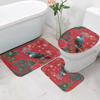 Tui Meri Kirihimete Personalised Bathroom Set Pohutukawa Flowers Red Motif - Polynesian Pride