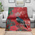 Tui Meri Kirihimete Personalised Blanket Pohutukawa Flowers Red Motif - Polynesian Pride