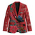 Tui Meri Kirihimete Personalised Blazer Pohutukawa Flowers Red Motif - Polynesian Pride