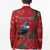 Tui Meri Kirihimete Personalised Blazer Pohutukawa Flowers Red Motif - Polynesian Pride