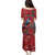 Tui Meri Kirihimete Personalised Family Matching Puletasi and Hawaiian Shirt Pohutukawa Flowers Red Motif - Polynesian Pride