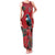 Tui Meri Kirihimete Personalised Family Matching Tank Maxi Dress and Hawaiian Shirt Pohutukawa Flowers Red Motif - Polynesian Pride