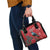 Tui Meri Kirihimete Personalised Shoulder Handbag Pohutukawa Flowers Red Motif - Polynesian Pride