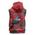 Tui Meri Kirihimete Personalised Sleeveless Zip Hoodie Pohutukawa Flowers Red Motif - Polynesian Pride