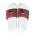 Tui Meri Kirihimete Personalised Slide Sandals Pohutukawa Flowers Red Motif - Polynesian Pride