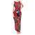 Tui Meri Kirihimete Personalised Tank Maxi Dress Pohutukawa Flowers Red Motif - Polynesian Pride