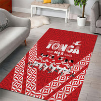Mate Ma'a Tonga Area Rug Tongan Sipi Tau Ngatu Inspired Red