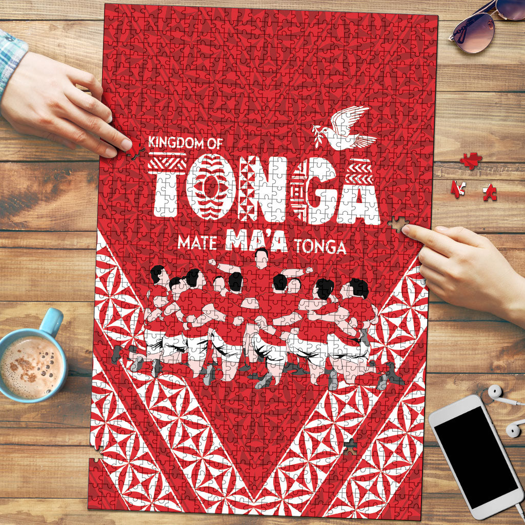 Mate Ma'a Tonga Puzzle Tongan Sipi Tau Ngatu Inspired Red