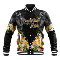 Pasifika Vibes Festival 2024 Auckland Baseball Jacket LT9 Unisex Black - Polynesian Pride