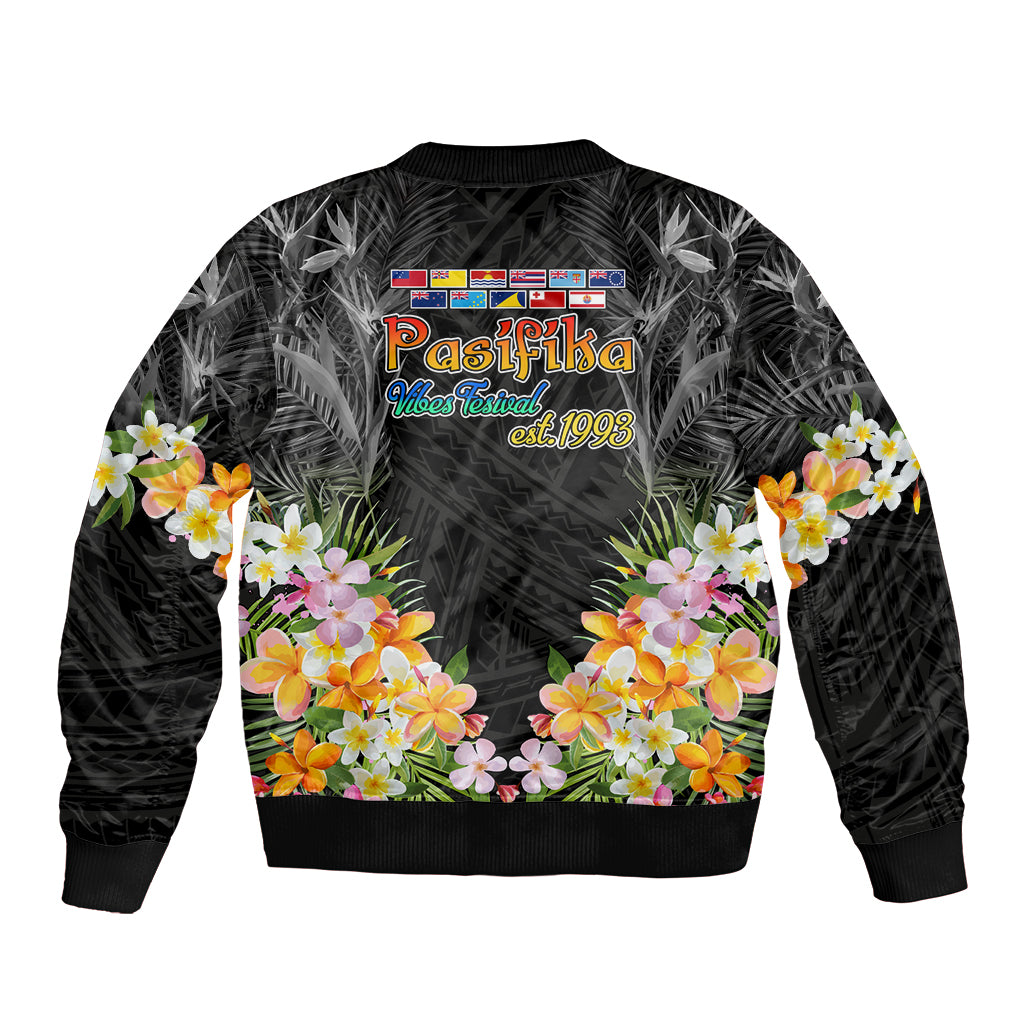 Pasifika Vibes Festival 2024 Auckland Sleeve Zip Bomber Jacket LT9 - Polynesian Pride