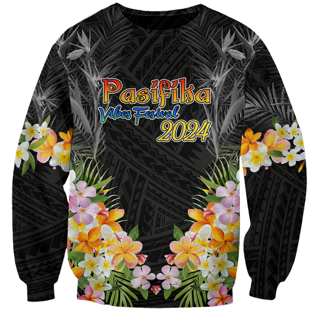 Pasifika Vibes Festival 2024 Auckland Sweatshirt LT9 Unisex Black - Polynesian Pride