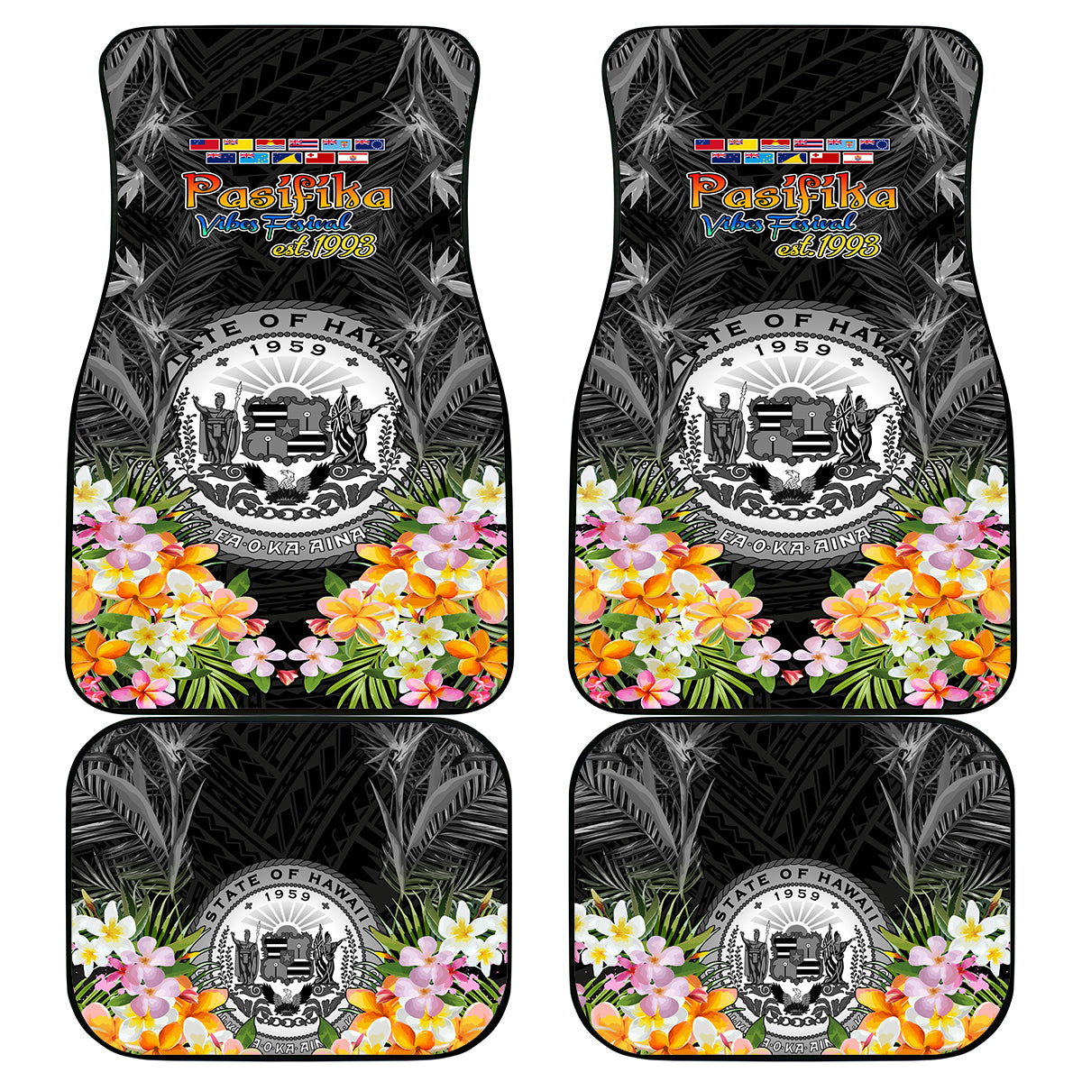 Pasifika Vibes Festival 2024 Car Mats Kanaka Maoli With Hawaiian Islands
